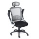 Кресло руководителя TetChair MESH-2 сетка/ткань черный/серый