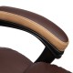 Кресло руководителя TetChair GRAND экокожа/ткань коричневый/бронзовый