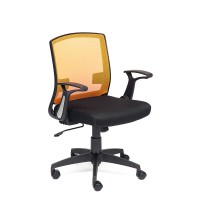 Кресло оператора TetChair SCOUT сетка/ткань черный/оранжевый