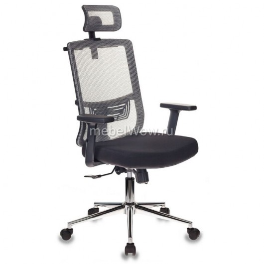 Кресло руководителя Бюрократ MC-612-H/GR/26-B01 сетка серый/ткань черный