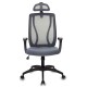 Кресло руководителя Бюрократ MC-411-H/DG/26-25 сетка/ткань серый