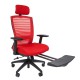 Кресло руководителя Chairman 285 сетка/ткань красный