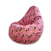 Кресло-мешок DreamBag XL велюр Микки Маус розовый