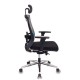 Кресло руководителя Бюрократ MC-815-H/LG/FB01 сетка/ткань светло-серый/черный
