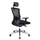Кресло руководителя Бюрократ MC-815-H/LG/FB01 сетка/ткань светло-серый/черный