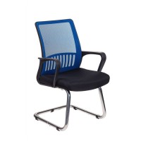Кресло посетителя Бюрократ MC-209/BL/TW-11 сетка/ткань синий/черный