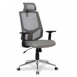 Кресло оператора College HLC-1500H/Grey сетка/ткань серый