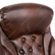 Кресло компьютерное Woodville Rich экокожа коричневое