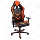 Кресло компьютерное Woodville Racer экокожа оранжевое/черное