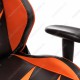 Кресло компьютерное Woodville Racer экокожа оранжевое/черное