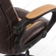 Кресло компьютерное Woodville Kadis экокожа коричневое/бежевое