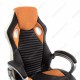 Кресло компьютерное Woodville Roketas экокожа/ткань черное/оранжевое