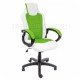 Кресло компьютерное Woodville Kadis экокожа белое/зеленое