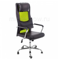 Кресло компьютерное Woodville Unic экокожа черное/зеленое