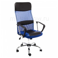 Кресло компьютерное Woodville Arano экокожа/ткань/сетка черное/синее