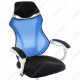 Кресло компьютерное Woodville Armor сетка/ткань черное/голубое