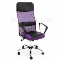 Кресло компьютерное Woodville Arano экокожа/ткань/сетка черное/фиолетовое