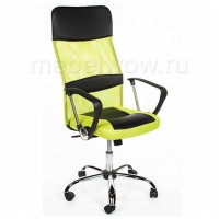 Кресло компьютерное Woodville Arano экокожа/ткань/сетка черное/зеленое