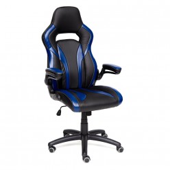 Кресло компьютерное TetChair Rocket экокожа черный/синий