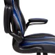 Кресло компьютерное TetChair Rocket экокожа черный/синий