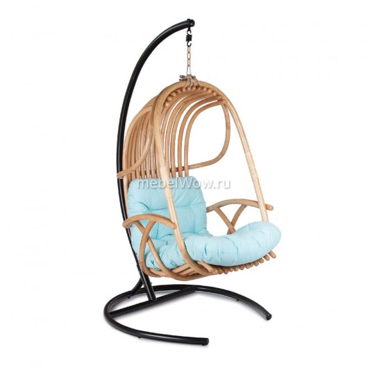 Кресло подвесное Premium Rattan SWING коричневый/черный