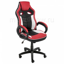 Кресло компьютерное Woodville Anis экокожа черное/красное/белое
