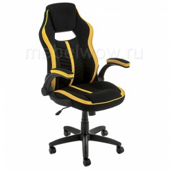Кресло компьютерное Woodville Plast ткань черный/желтый