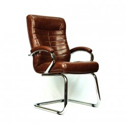 Кресло посетителя Everprof Orion CF экокожа коричневый