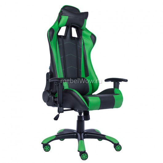 Кресло игровое Everprof Lotus S9 экокожа черный/зеленый