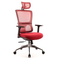 Кресло руководителя Everprof Everest S сетка/ткань красный