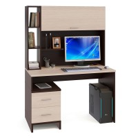 Компьютерный стол Сокол КСТ-114 + КН-03 венге/беленый дуб