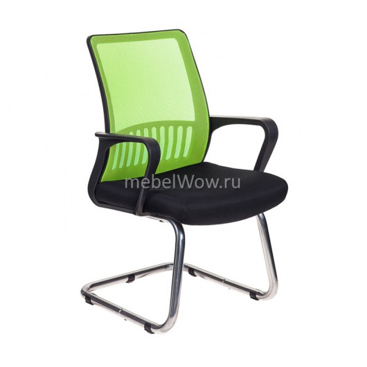 Кресло посетителя Бюрократ MC-209/SD/TW-11 сетка/ткань салатовый/черный