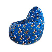 Кресло-мешок DreamBag XL велюр Микки Маус синий