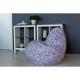 Кресло-мешок DreamBag XL велюр Домики фиолетовый