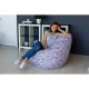 Кресло-мешок DreamBag XL велюр Домики фиолетовый