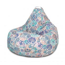 Кресло-мешок DreamBag 2XL жаккард Ясмин голубой