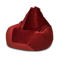Кресло-мешок DreamBag 3XL микровельвет бордовый