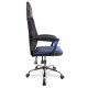 Кресло игровое College CLG-802 LXH Blue сетка/экокожа черный/синий