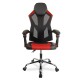 Кресло игровое College CLG-802 LXH Red сетка/экокожа черный/красный