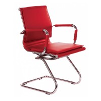 Кресло посетителя Бюрократ CH-993-Low-V/red экокожа красный