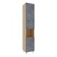 Шкаф комбинированный Столлайн Киото СТЛ.339.07 бетон темный/дуб небраска