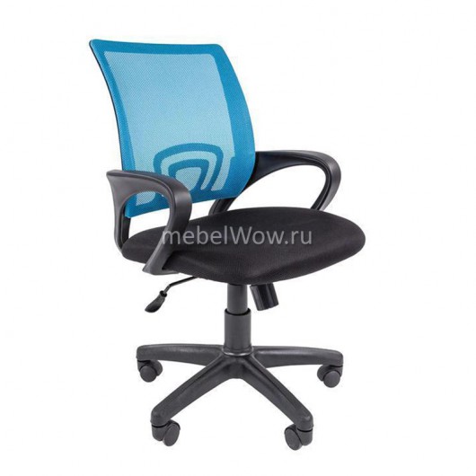 Кресло оператора EasyChair 304 TC Net сетка/ткань черный/голубой