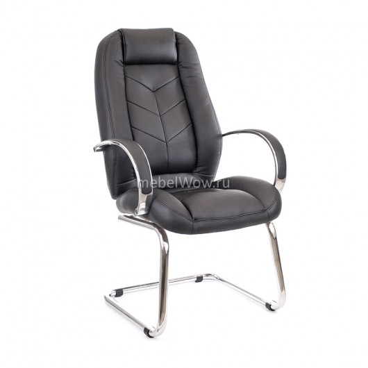 Кресло посетителя Everprof Drift Lux CF экокожа черный