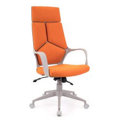Кресло руководителя Everprof Trio Grey TM ткань оранжевый