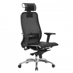 Кресло руководителя Метта SAMURAI S-3.04 Черный Плюс сетка/экокожа черный