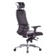 Кресло руководителя Метта SAMURAI SL-3.04 Черный Плюс сетка/кожа черный