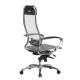 Кресло руководителя Метта SAMURAI S-1.04 сетка/экокожа серый