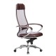 Кресло руководителя Метта SAMURAI SL-1.04 сетка/кожа темно-бордовый