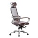 Кресло руководителя Метта SAMURAI SL-2.04 сетка/кожа темно-коричневый