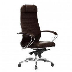 Кресло руководителя Метта SAMURAI KL-1.04 кожа темно-коричневый